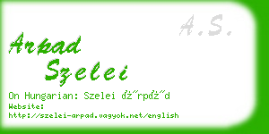 arpad szelei business card